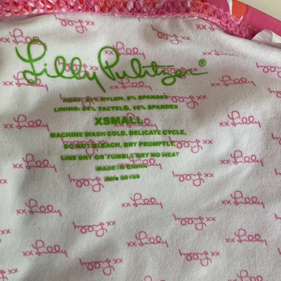 Lilly Pulitzer pink floral bikini size XS - Picture 4 of 5